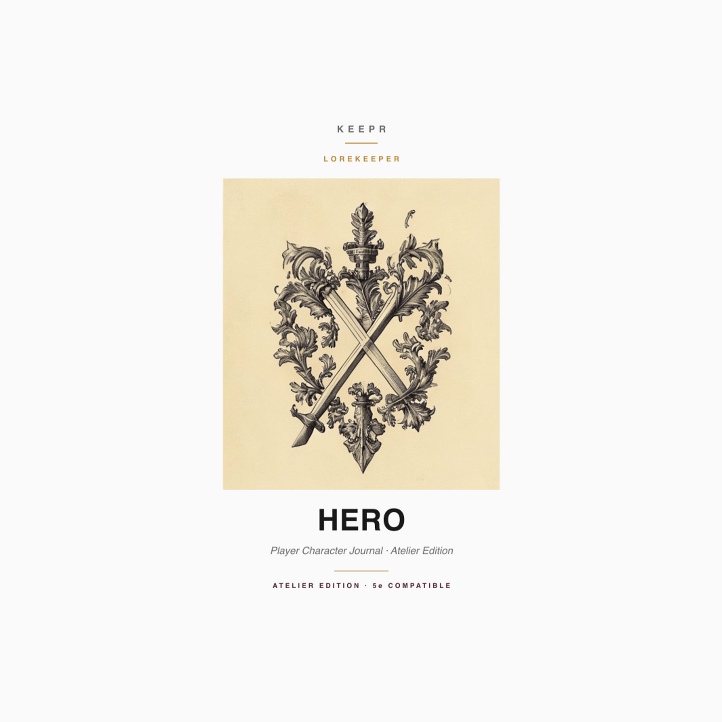 Lorekeeper Hero — Atelier Edition · D&D Character Journal — Atelier cover