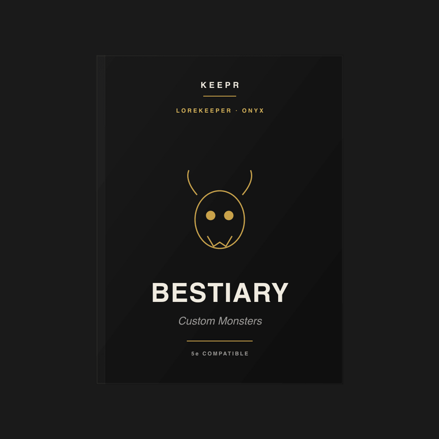 Lorekeeper Bestiary — Onyx colorway cover