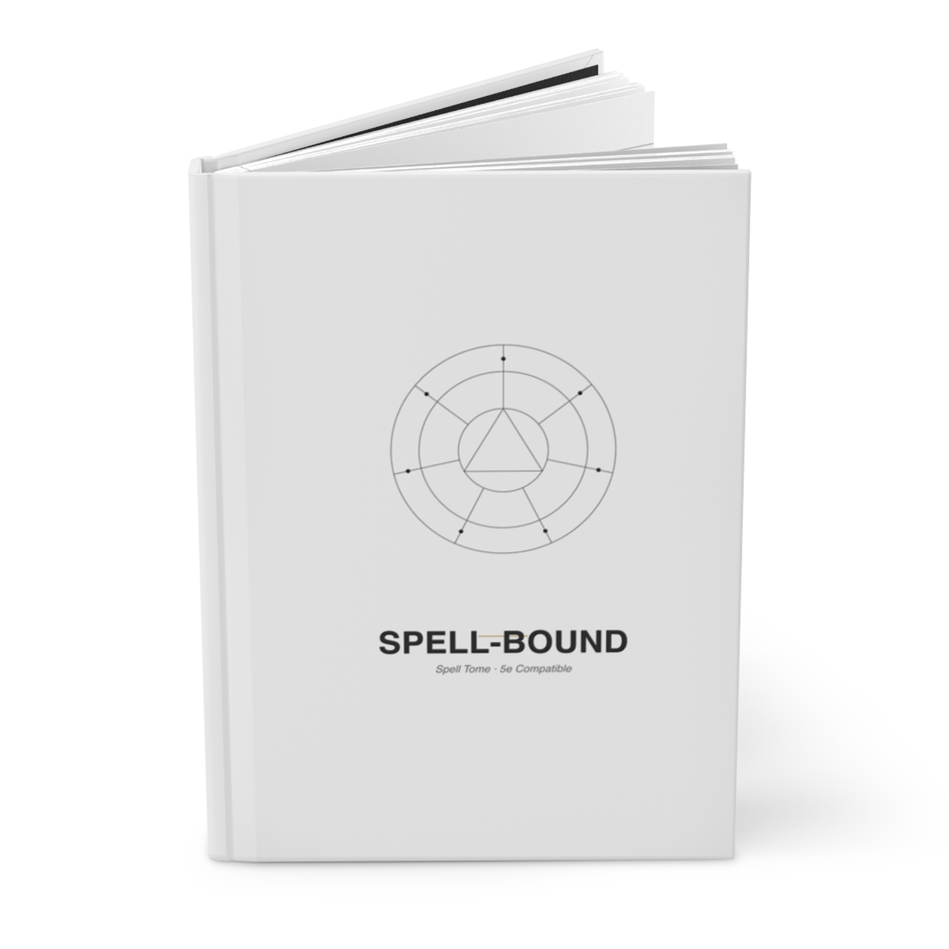 DnD Spellbook Hardcover 5e Spell Tome — standing 3D mockup