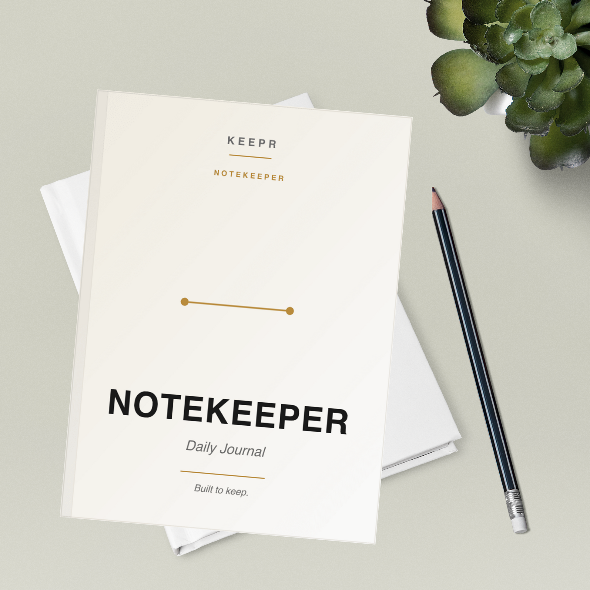 Notekeeper Daily — styled flatlay